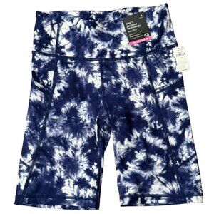 Gap Fit Blackout Technology Bike Short Tie Dye Blue Size Small #682402
